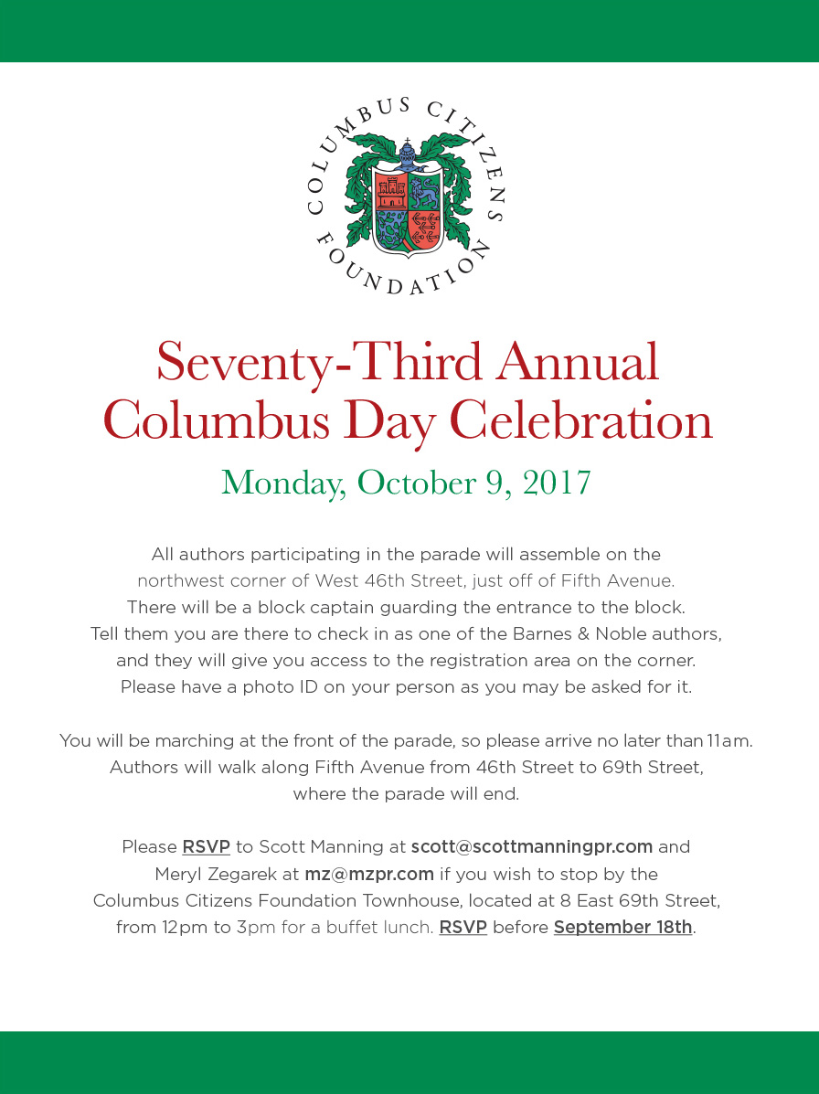 columbus day parade information
